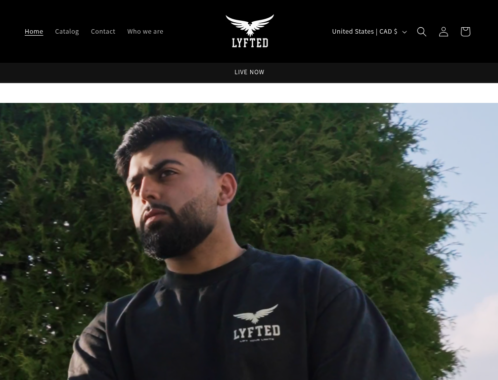 LYFTED website mockup